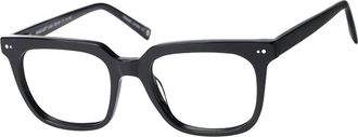 Haggar Mens H290 Square Eyeglasses In Shinny Black