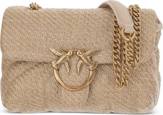 Pinko Borsa a tracolla in rafia - Toni neutri