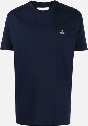 Vivienne Westwood Mens Classic Orb T-Shirt Navy - Size: 44