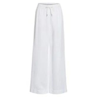 Marc Aurel Dames, Broeken, Wit, Maat: XS Linnen