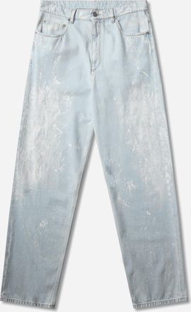 Maison Margiela Men s Painted Straight Leg Jeans Light Blue