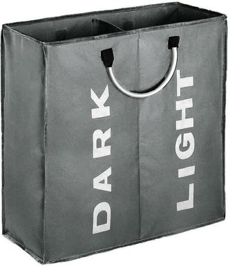 OEM Cesto Para Ropa Sucia Doble - 53 X 53 X 23 Cm - Plegable Con Asas Acolchadas - Para Clasificar Ropa Clara Y Oscura - 2 Unidades