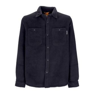 Timberland Zwart Fleece Overshirt Lange Mouwen Shirt - Heren - Zomerjassen - Zwart - XL - Polyester - Jassen