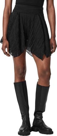 AllSaints Asal Asymmetric Miniskirt in Black at Nordstrom, Size 12