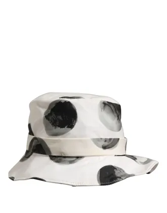 Dolce & Gabbana HAT10017 Polka Dot Cotton Bucket Hat - White