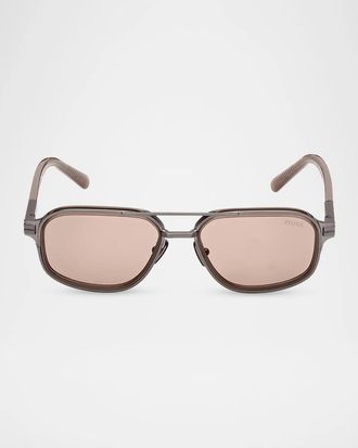 Ermenegildo Zegna Men & apos;s EZ0320 Metal Navigator Sunglasses