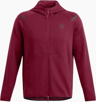 Under Armour Mens Unstoppable Fleece Full Zip Hoodie - Red - Size: 40