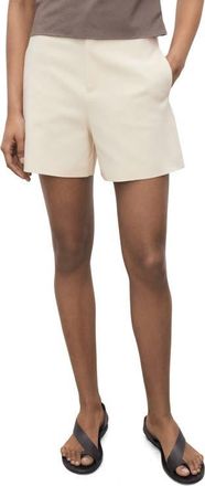 Mango High Waist Straight Shorts in Ecru at Nordstrom, Size 10