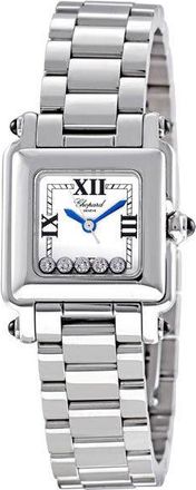 Chopard Pre-owned Chopard Happy Sport White Dial with 5 Floating Diamonds Dial Ladies Watch 278893-3006