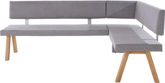 HOME AFFAIRE Eckbank »Rio« Massivholz in Eiche geölt, Esszimmerbank bequem gepolstert