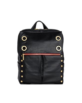 Hammitt Hammitt Montana Backpack Black Brushed Gold Red Zip XL