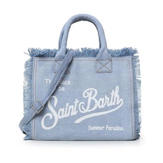MC2 Saint Barth Colette Tote Bag - female - MC2 Saint Barth - Shopping Bags - Blue - ONE SIZE - Bags