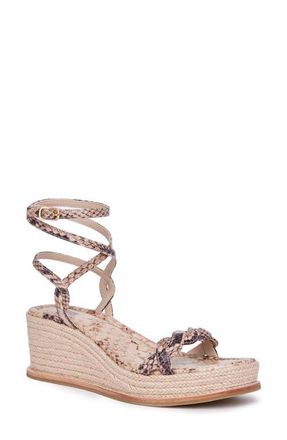 Paige Joanna Ankle Strap Platform Wedge Sandal in Tan Multi at Nordstrom, Size 10.5