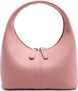 Generic Portable Pu Leather Crescent Handbag, Versatile Crescent Bag For Women, Fashionable Underarm Bag Clutch Purse(Pink)