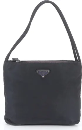 Prada Black Purple Shoulder Bag Tote Bag (Pre-Owned)