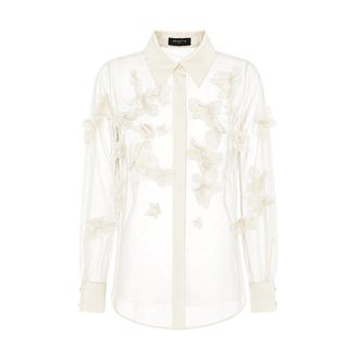 Nenette Dames, Blouses & Shirts, Beige, Maat: 2XL Poliester