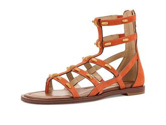 Michael Kors Noa Flat Sandals Womens Sandals Mimosa : 8.5 M, Suede