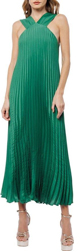 Ciebon Mellisa Pleated Satin Dress in Green at Nordstrom, Size X-Small from  $129.00 - on Stylight