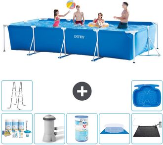 Intex Piscina Con Estructura Rectangular - 450x220x84 Cm - 7-piezas S30276