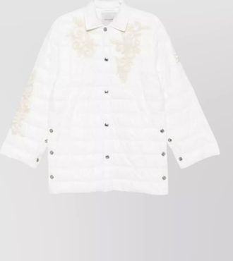 Ermanno Scervino long nylon down jacket three quarter sleeves