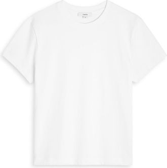 Vince Crew Neck Pima Cotton T-shirt - White - S (UK8-10 / S)