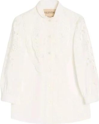 Valentino Shirt VAL E26 - Dames - Overhemden - Wit - M - Katoen - Overhemden