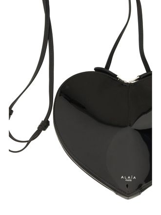 Alaia Womens Shoulder Bag Le Coeur Black Calf Leather