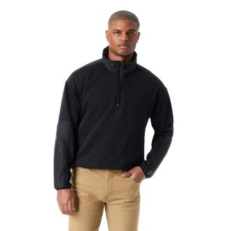 G.H. Bass & Co. Bass Outdoor Sweatshirt Mens Black 1/4 Zip Convertible Hooded Cozy UPS1276