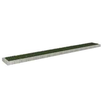 Berkfield Home Gabion Raised Bed Galvanised Steel 800x100x20 cm in Silver | Size: 800 x 100 x 20 cm