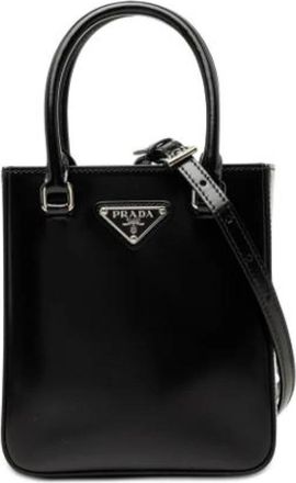 Prada Pre-owned Satchel - Dames - Vintage Mini Tas - Zwart - ONE Size - Leer - Vintage