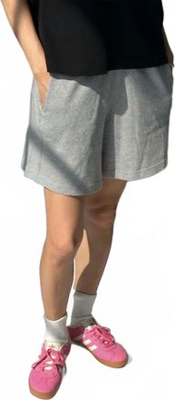 Le Bon Shoppe Flared Basketball Shorts In Heather Grey