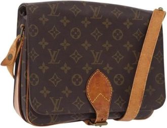 Louis Vuitton Pre-owned Cartouchiere Schoudertas - Dames - Vintage Schoudertas - Bruin - ONE Size - Leer - Vintage