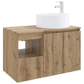 vidaXL Juego De Muebles De Ba&ntilde;o 2 Uds. Roble Artisan Vidaxl