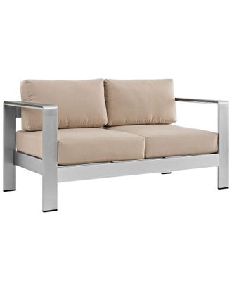 ModWay Dnu Modway Outdoor Shore Outdoor Patio Aluminum Loveseat