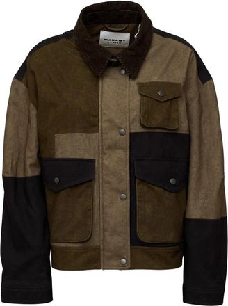 Isabel Marant Tweekleurige Katoenen Denim Jas - Dames - Zomerjassen - Veelkleurig - 2XS - Katoen - Jassen