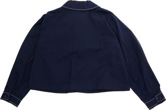 Marni Girls Jacket Classic Collar Blue Cotton Blazers