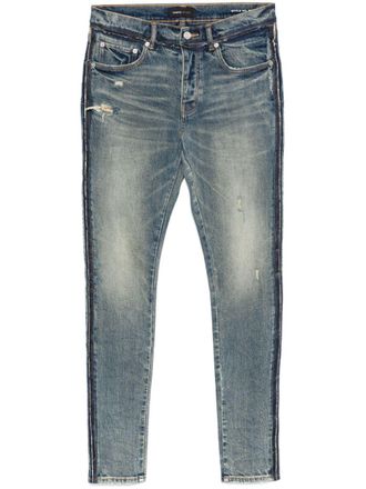 Purple Jeans skinny con effetto vissuto - Blu