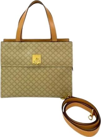 Celine Pre-owned Handbags, female, Beige, Size: ONE SIZE Pre-owned Vintage Handbag