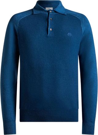 Etro Polo con motivo Pegaso - Blu