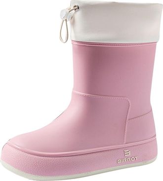 Generic Pink Womens Fashion-Forward Rain Boots with Waterproof Construction, Ideal for Style and Utility