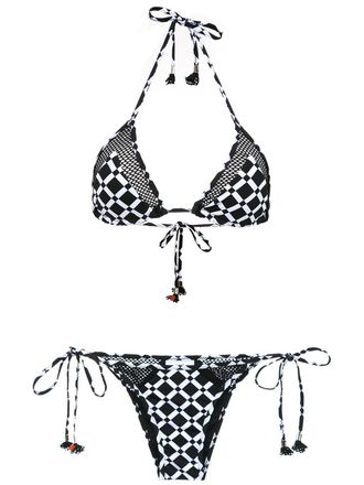 Amir Slama printed bikini set - Black