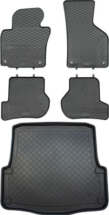 OEM Juego De Alfombrillas De Goma Para Skoda Octavia Ii Kombi (2004-04.2013) + Alfombrilla Para El Maletero