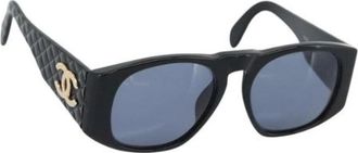 Chanel Pre-owned Vintage Zonnebril - Dames - Vintage Accessoires - Zwart - ONE Size - Vintage
