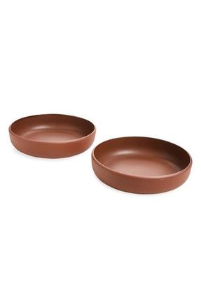 Aaron Probyn Colombo Set of 2 Pasta Bowls in Terracotta at Nordstrom