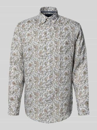 Christian Berg Regular Fit Leinenhemd aus reinen Leinen in Sand, Gr&ouml;&szlig;e 3XL