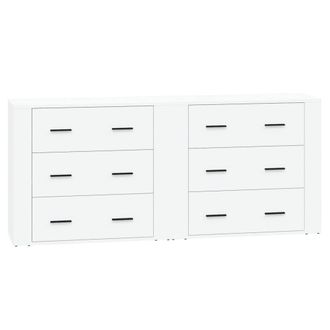 Berkfield Home Sideboards 2 pcs White Engineered Wood
