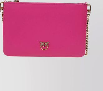Pinko love bag flat leather crossbody bag