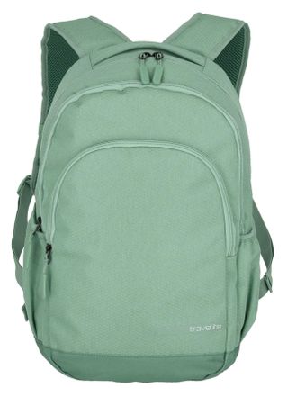 Travelite Laptoprucksack TRAVELITE KICK OFF Rucksack L, Gr. B/H/T: 31cm x 45cm x 16cm, gr&uuml;n (salbei), Polyester, unifarben, Basic, Rucks&auml;cke Laptoprucksack, Fre