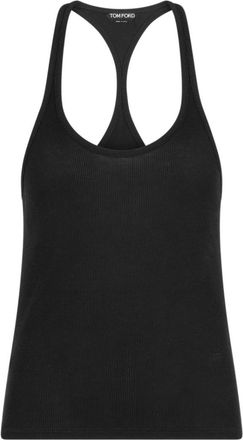 Tom Ford Black Solid Scoop Neck Top