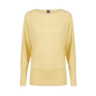 Toteme Long Sleeve Tops, female, Beige, Size: M Boatneck Jersey Top